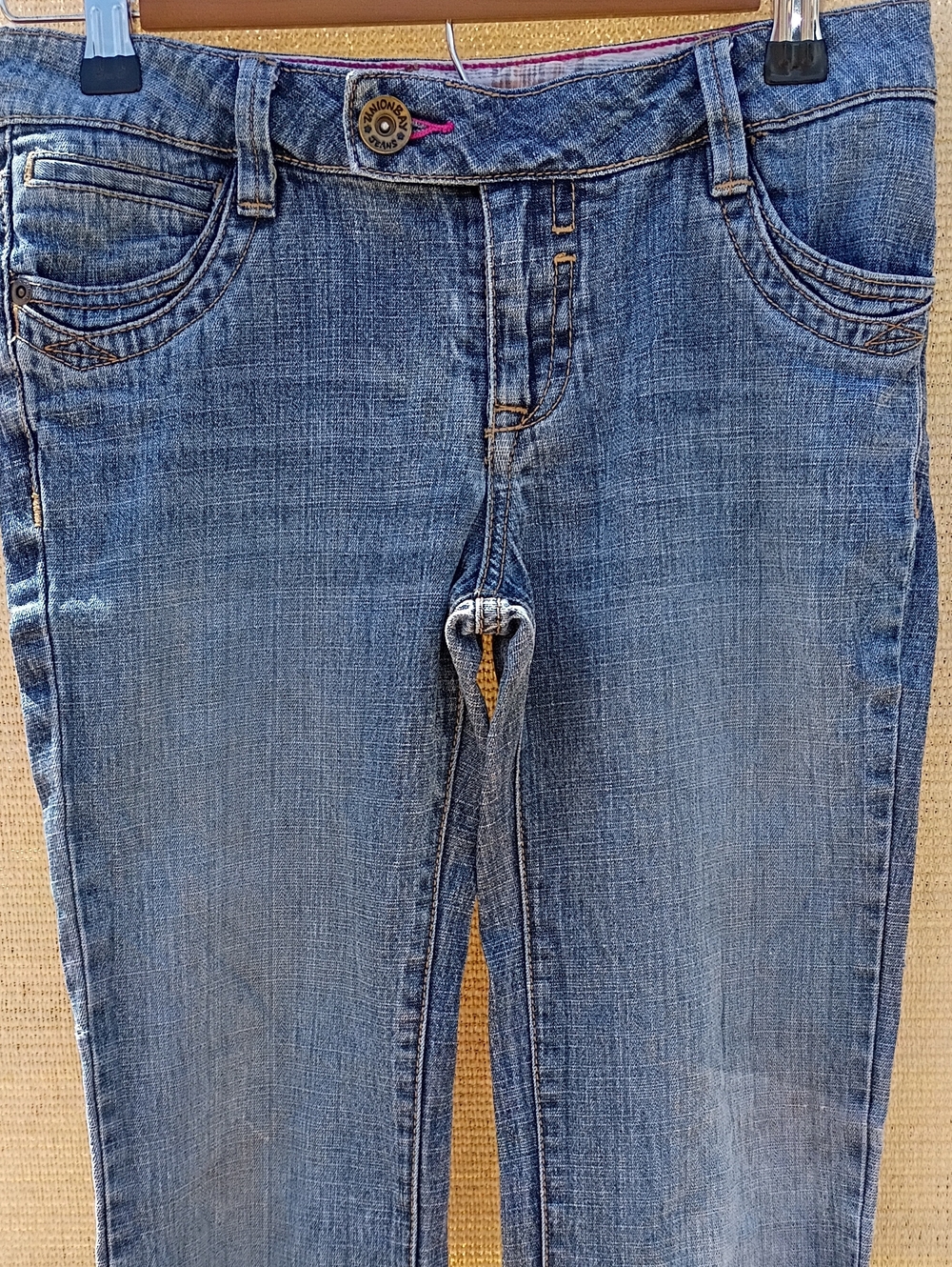 UNIONBAY Girls 12 Regular Blue Denim Jeans Straight Cut Ranch Cowgirl Barn